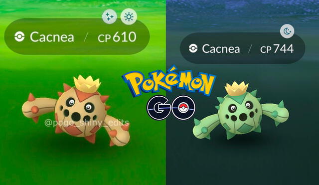 La hora del pokémon destacado con Cacnea iniciará a las 6.00 p. m. hora de Perú. Foto composición La República