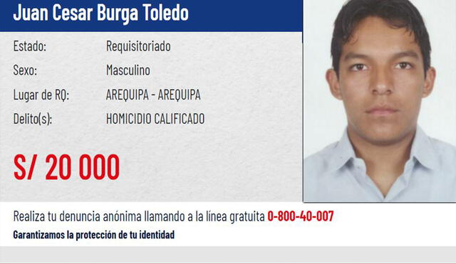 Juan Burga Toledo es acusado del delito de homicidio calificado. Foto: Captura Mininter
