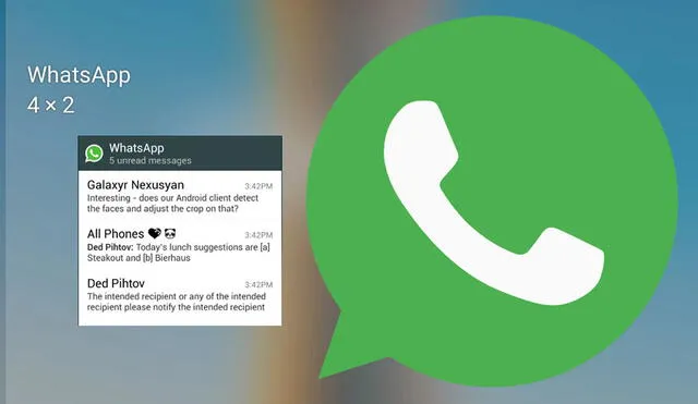 El widget de WhatsApp solo está disponible en Android. Foto: composición LR