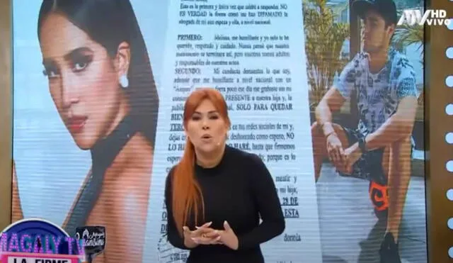 Magaly Medina no cree en la versión de Melissa Paredes. Foto: captura ATV