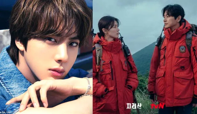 Jiri Mountain o Jirisan, drama al que Jin de BTS prestará su voz, es protagonizado por Jun Ji Hyun y Joo Ji Hoon. Foto: composición LR/Hybe/tvN