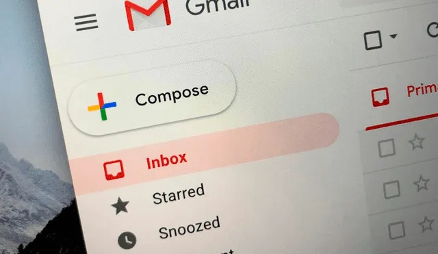 Así lucía el botón 'redactar' de Gmail. Foto: TeknoCompas