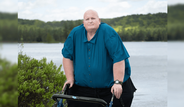 Paul Mason llegó a ser el hombre más gordo del mundo, pesando más de 508 kilos. Foto: Phil Penman