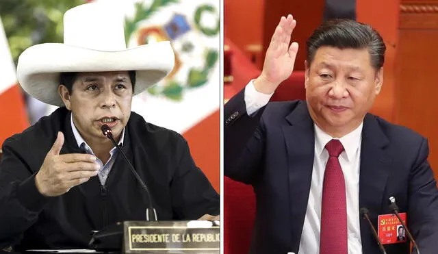 Pedro Castillo y Xi Jinping, son los presidentes de Perú y China, respectivamente. Foto: Composición La República/ Imágenes de Presidencia y AFP
