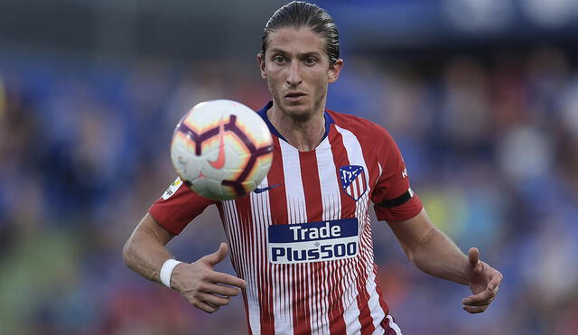 Filipe Luis jugó por última vez en Atlético Madrid en 2019. Foto: AFP