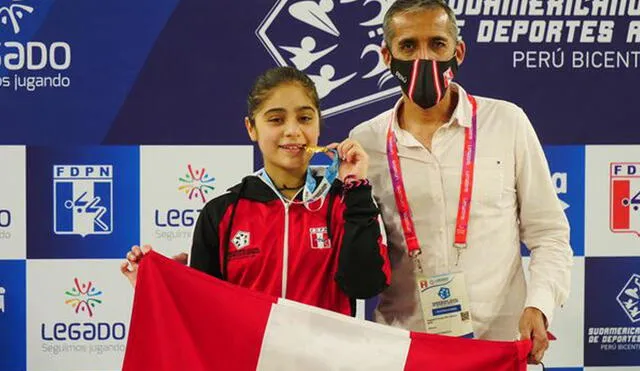 Ana Ricci obtuvo el oro durante el Sudamericano Juvenil de Deportes Acuáticos. Foto: IPD