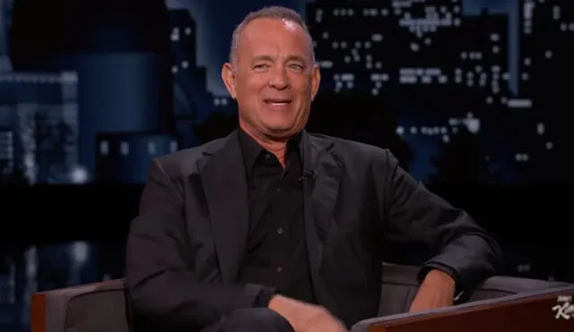 Tom Hanks en entrevista en late night Jimmy Kimmel Live. Foto: Tom Hanks / Instagram