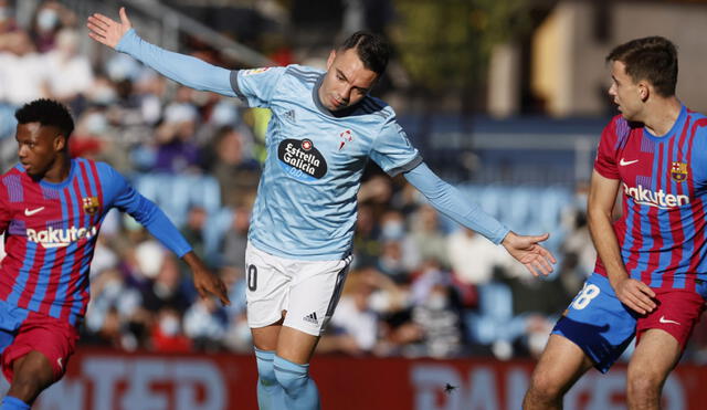 Aspas marcó un doblete en el segundo tiempo del encuentro. Foto: EFE