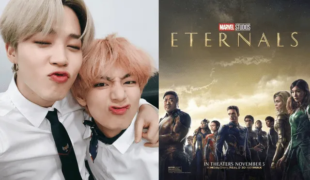 "Friends" de Jimin y Taehyung aparece de manera oficial en la película Eternals. Foto: composición/HYBE/Marvel