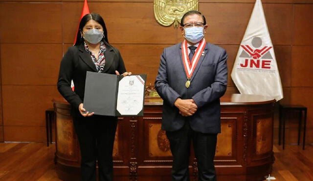 Nieves Limachi jurará como congresista de Perú Libre tras muerte de Fernando Herrera. Foto: JNE