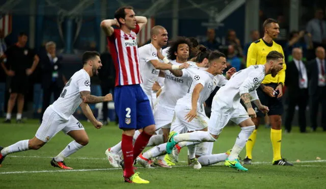 Real Madrid venció por penales 5-3 a Atlético de Madrid en la final de la Champions League 2015-2016. Foto: EFE