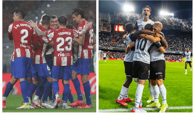 Atlético de Madrid vs. Valencia CF se miden por LaLiga Santander este domingo 7 de noviembre. Foto: composición AFP/ Twitter