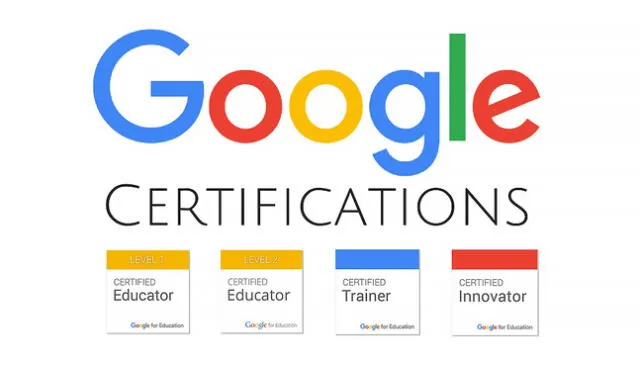 Las certificaciones de Google están conformadas por cuatro niveles diferentes. Crédito: Google for Education