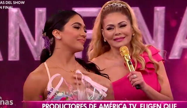 Vania Bludau no podrá repetir su triunfo en Reinas del show como en el 2019. Foto: captura América TV