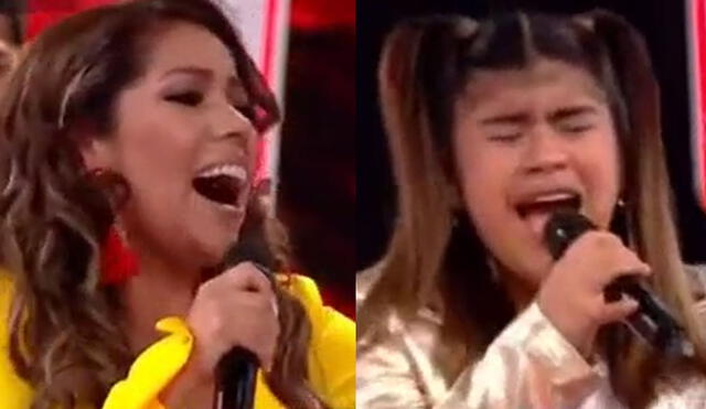 Susan Ochoa canta Porque esta hembra no llora. Foto: Yo soy kids / Latina