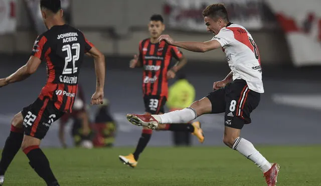 Palavecino marcó el primer tanto de la goleada. Foto: River Plate