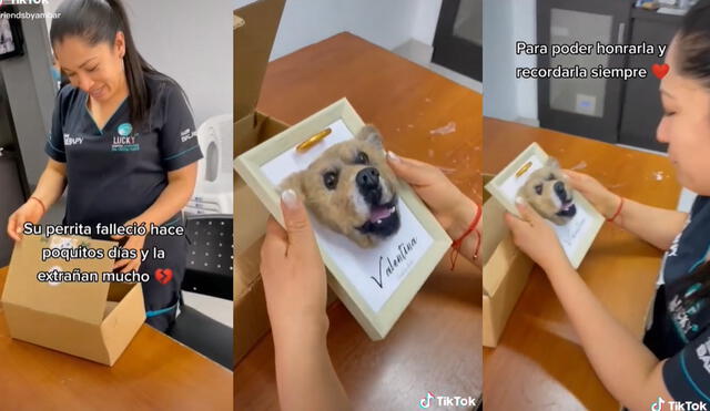 La joven se mostró emocionada la recibir el regalo que habían preparado sus amigos. Foto: captura de TikTok