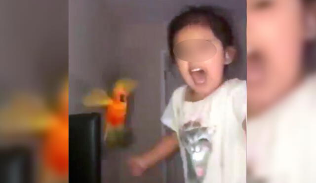 El tío de la pequeña niña fue quien compartió el video. Foto: captura de Twitter