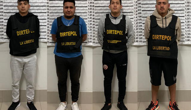 Cuatro de los delincuentes fueron atrapados en las negociaciones de la extorsión. Foto: PNP