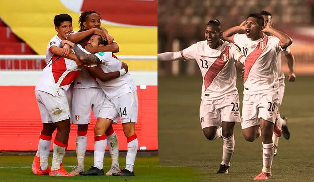 Celebraciones de gol de la selección peruana en distintos procesos eliminatorios. Foto: composición/ EFE/ Gol Perú