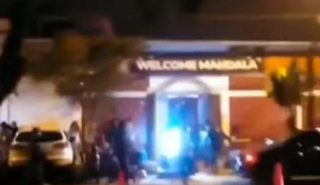 Heridos se encontraban en la puerta de la discoteca. Foto: captura video SantuarioPe