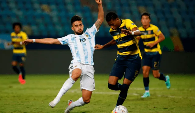 Nicolás González jugó en el partido contra Ecuador el pasado mes de julio. Foto: EFE