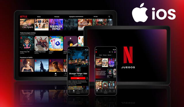 Los usuarios de iOS ya pueden disfrutar el catálogo de nuevos juegos que ofrece la plataformas de series y películas. Foto: composición/Netflix.