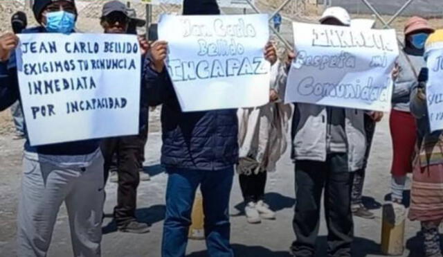 Pobladores protestaron en las afueras de la minera. Foto: Cortesía Radio Sol