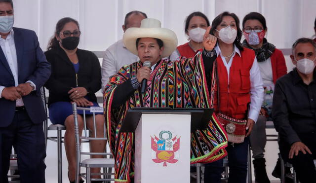 Desde Ayacucho, Pedro Castillo presentó este miércoles un balance de los primeros 100 días de su Gobierno. Foto: Antonio Melgarejo/La República