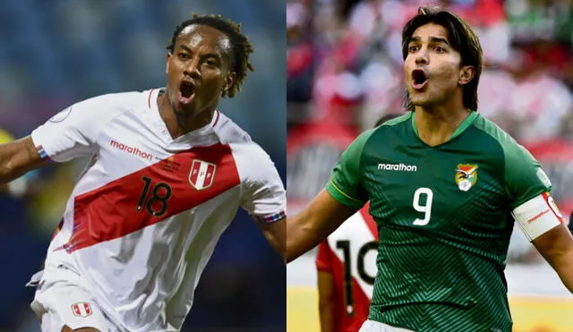 Perú vs. Bolivia: André Carrillo y Marcelo Martins serían titulares en el duelo de la fecha 13. Foto: AFP