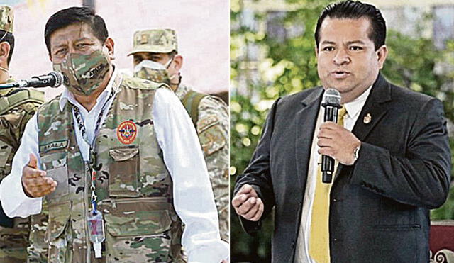 Rendirán cuentas. El ministro de Defensa, Walter Ayala, y el secretario presidencial Bruno Pacheco ''abusaron de su poder'' para exigir el ascenso de grado de allegados del presidente. Foto: composición/ difusión