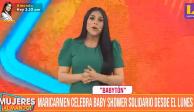Maricarmen Marín hará un baby shower solidario. Foto: captura de Latina