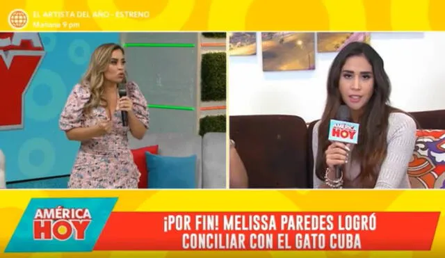 Ethel Pozo pidió respeto para Melissa Paredes y Rodrigo cuba. Foto: captura de América TV