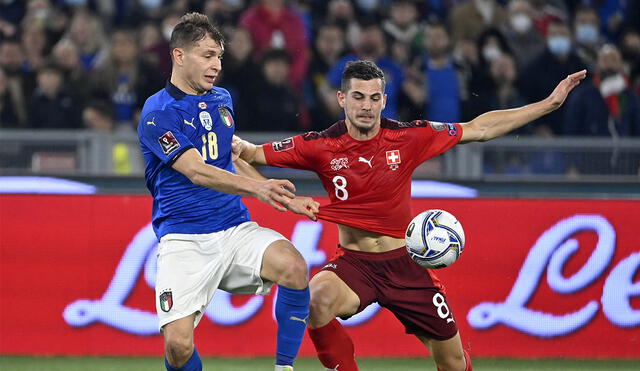 Italia y Suecia chocan por las Eliminatorias Qatar 2022. Foto: AFP