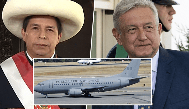 Antes que Pedro Castillo, López Obrador ya había informado su intención de vender el avión presidencial mexicano. Foto: composición de Fabrizio Oviedo/La República