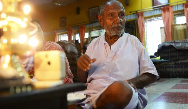 Swami ha vivido durante casi 40 años en una colonia india en la que practica la vida espiritual. Foto: AFP