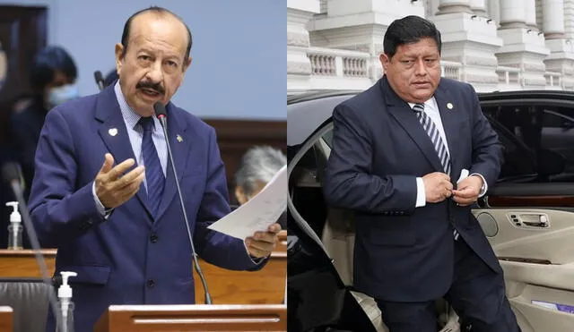 "Este ministro (Walter Ayala) ya debe estar en su casa", indicó Wilmar Elera, congresista de Somos Perú. Foto: composición/Congreso