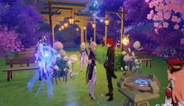 La boda simbólica se llevó a cabo dentro del mundo de Genshin Impact. Foto: Facebook