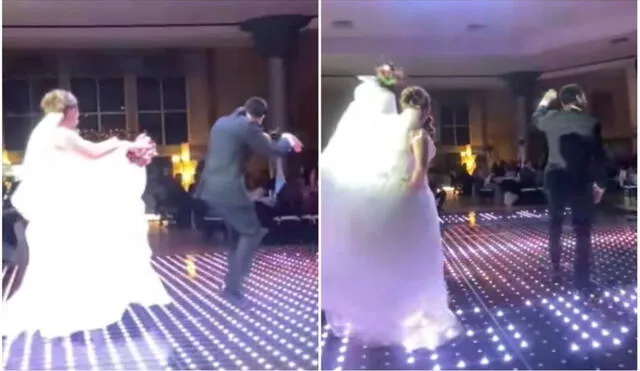 Novios realizan coreografía de TikTok en su boda y causan furor en redes