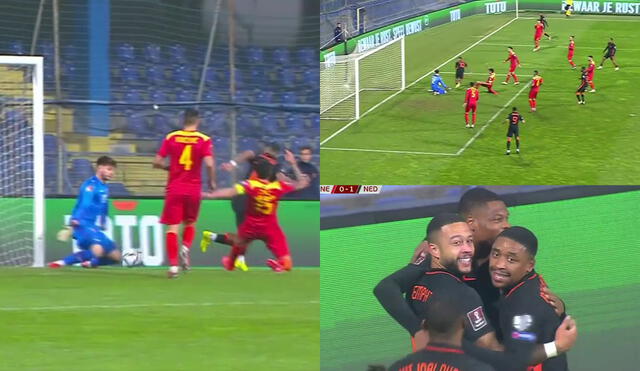 Países Bajos vs. Montenegro: golazo de Depay. Foto: DirecTV Sports