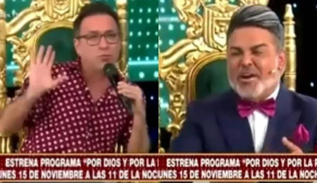 Carlos Galdós presenta su programa Por Dios y por la plata en entrevista con Andrés Hurtado. Foto: captura de Panamericana TV