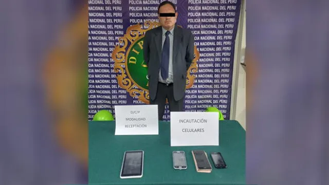 En el registro personal no encontraron el Documento Nacional de Identidad (DNI) de Javier Pozo, pero sí tres celulares y una tablet. Foto: PNP