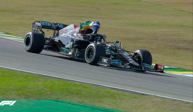 Así fue la llegada de Hamilton a la meta. Foto: Fórmula 1