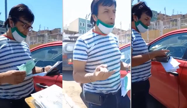 Internautas critican actitud del sujeto frente a policía. Foto: captura de video