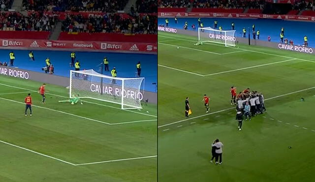 Álvaro Morata anotó el único gol del partido entre España y Suecia. Foto: captura de ESPN