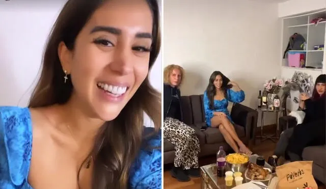 Melissa Paredes y sus amigos en su nuevo departamento de soltera. Foto: Instagram/Melissa Paredes
