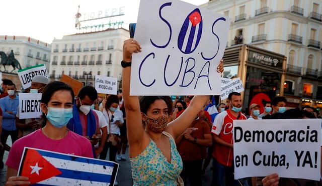 El presidente cubano, Miguel Díaz-Canel. Hasta el momento se ha limitado a acusar a los organizadores de estar a sueldo de EE. UU. y su "estrategia imperial". Foto: panampost