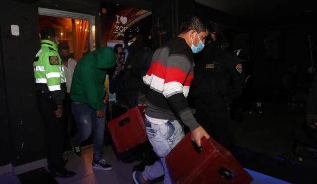 Funcionarios intervinieron discoteca clandestina. Foto: MPT
