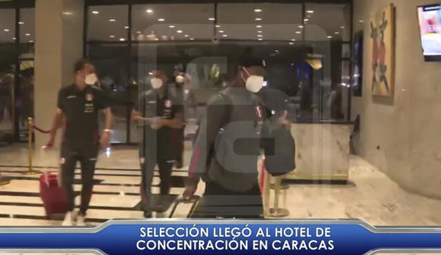 Selección peruana llegó a Venezuela. Foto: captura América TV