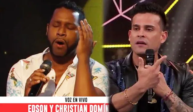 Edson Dávila y Christian Domínguez compitieron en un duelo de canto. Foto: capturas América TV